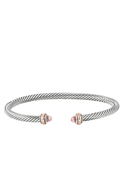 Morganite Cable Bracelet